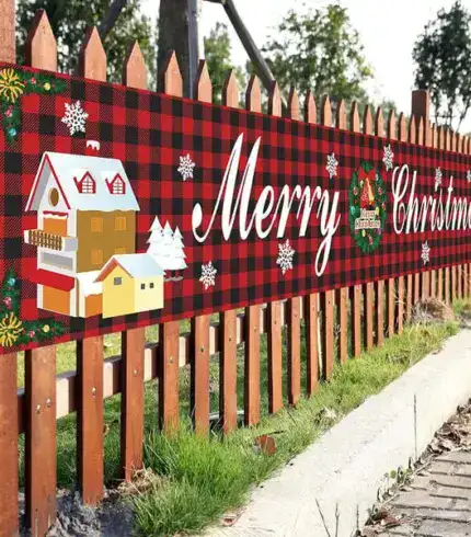 Christmas Outdoor Banner Flag Pulling