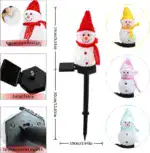 Outdoor Solar Snowman Garden Lights