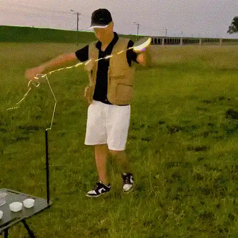 Catered Camping with String Lights