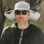 Wide Brim Solar Fan Outdoor Fishing Hat-Solar & USB Charging - Image 11