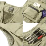 Breathable Mesh Zip Cargo Vest - Image 3