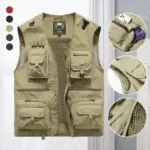 Breathable Mesh Zip Cargo Vest - Image 2